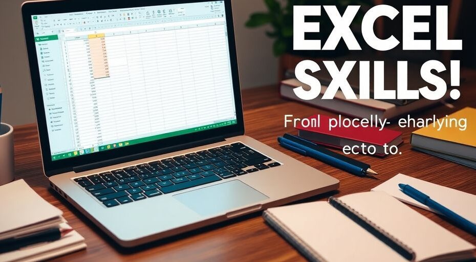 Imagen de un espacio de trabajo con Excel abierto.