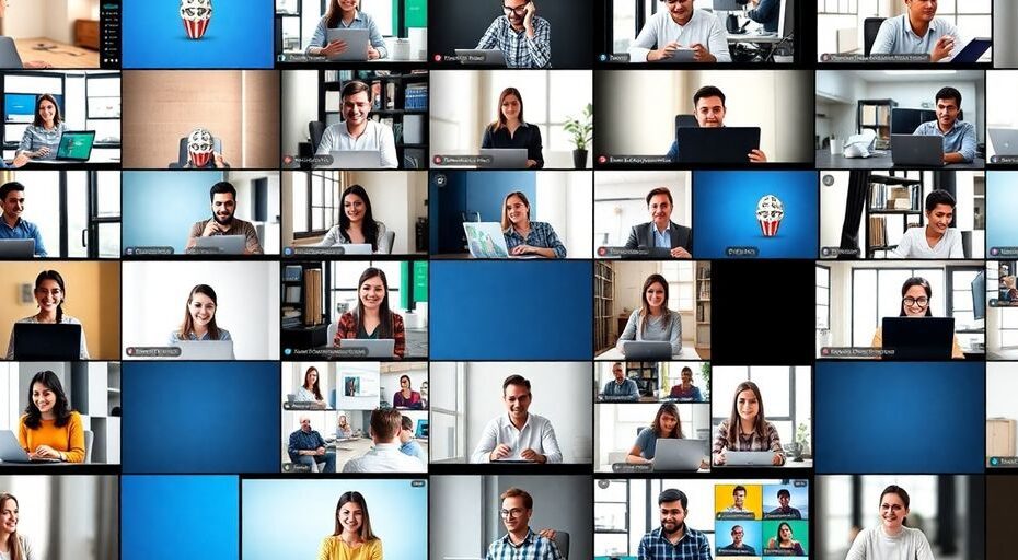 Collage de plataformas de cursos online y estudiantes aprendiendo.